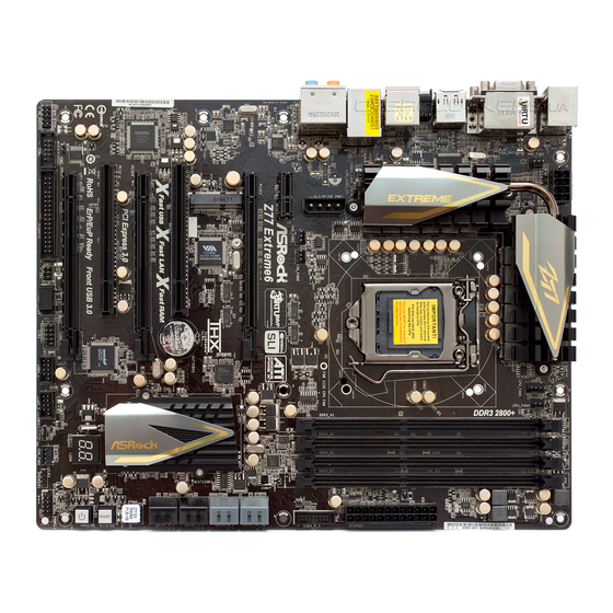 ASROCK Z77 Extreme6 Quick Installation Manual