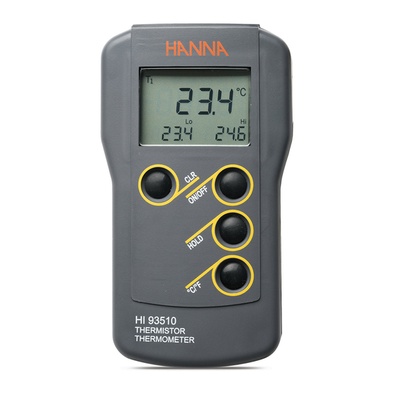 Hanna Instruments HI 93510N Manuals