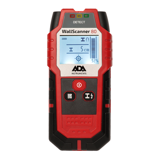 ADA INSTRUMENTS Wall Scanner 80 Operating Manual
