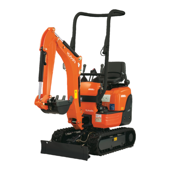 Kubota K008-3 Operating Instructions Manual