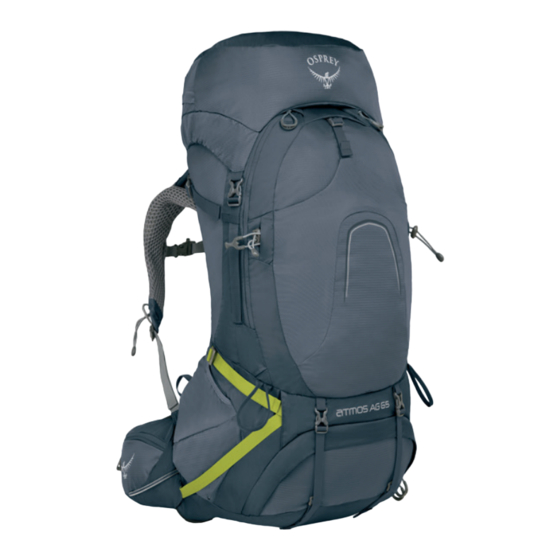 Osprey ATMOS AG Series Owner's Manual