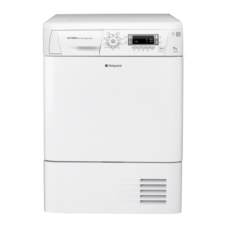 Hotpoint TCD970 Instruction Booklet