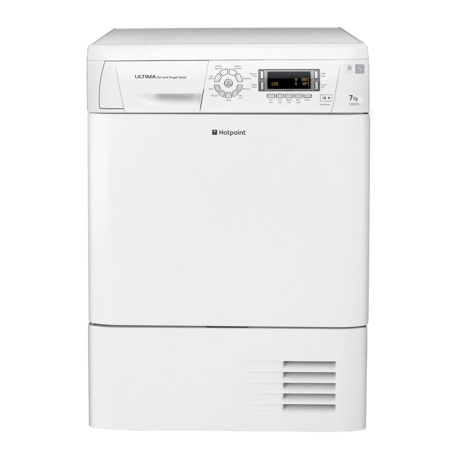 HOTPOINT TCD970 INSTRUCTION BOOKLET Pdf Download | ManualsLib