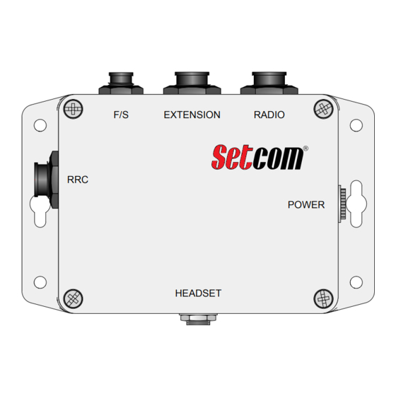 Setcom MS-900SP Installation And User Manual