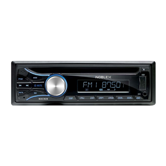 Noblex NXC929 Car Stereo Manuals
