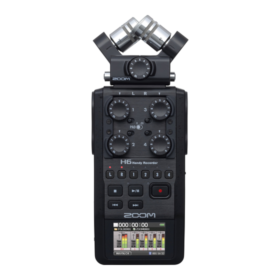 ZOOM H6 OPERATION MANUAL Pdf Download ManualsLib