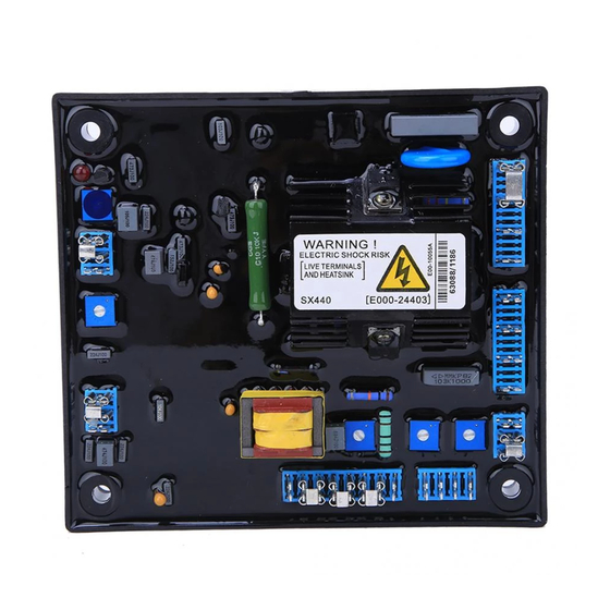 AVR SX440 OPERATION MANUAL Pdf Download | ManualsLib