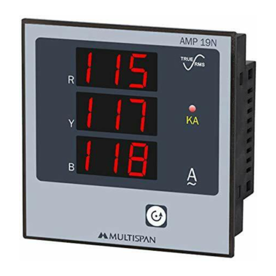 MULTISPAN AMP-19N Operating Manual