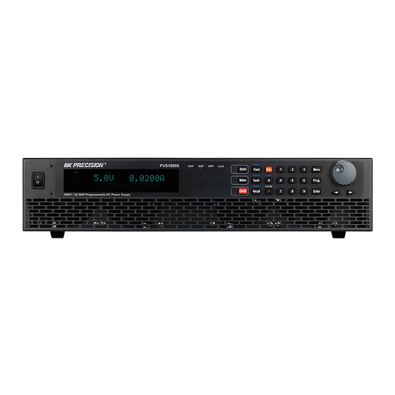 BK Precision PVS10005 User Manual