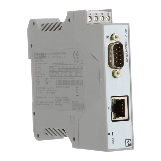 PHOENIX CONTACT GW DEVICE SERVER 1E/1DB9 USER MANUAL Pdf Download ...