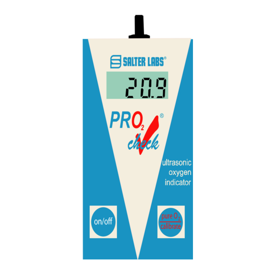 SALTER LABS RO2 CHECK QUICK START MANUAL Pdf Download ManualsLib