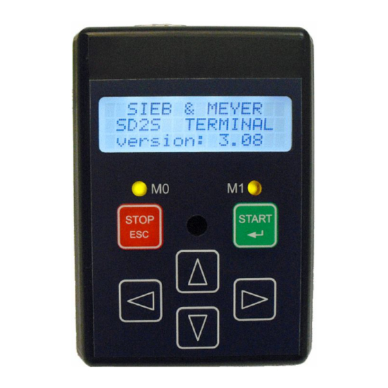 SIEB & MEYER DRIVE SYSTEM SD2X MANUAL Pdf Download | ManualsLib