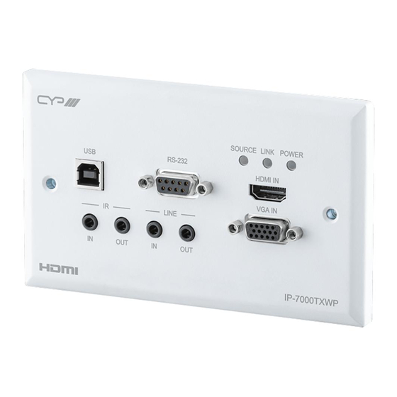 CYP IP-7000TXWP Operation Manual