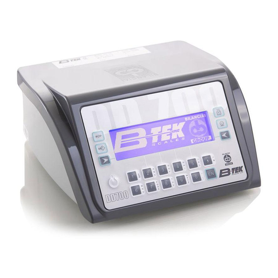 B-TEK SCALES DD700 SETUP INSTRUCTIONS Pdf Download | ManualsLib