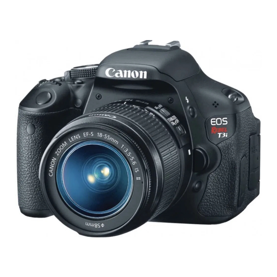 CANON EOS REBEL T3I MANUAL Pdf Download | ManualsLib