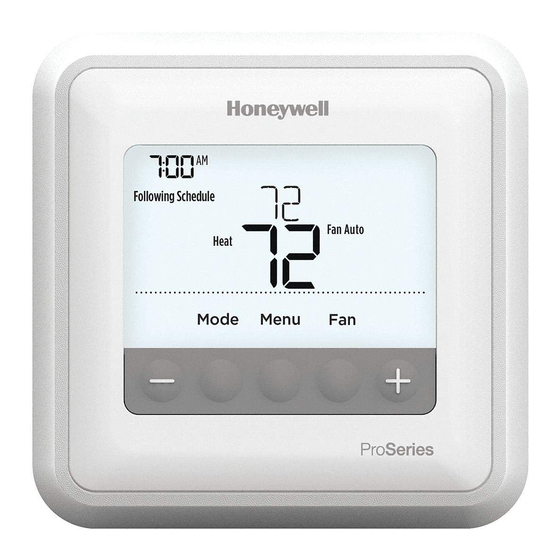 HONEYWELL HOME T4 PRO SERIES MANUAL Pdf Download | ManualsLib