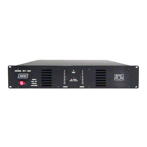 Ashly FET-200 Operating Instructions Manual