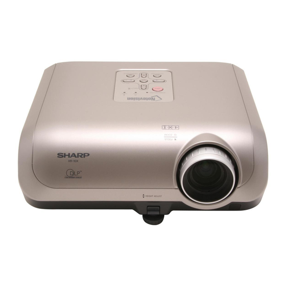 Sharp XR10XL - Notevision XGA DLP Projector Manuals