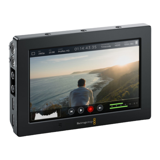 Blackmagicdesign Blackmagic Video Assist Installation And Operation Manual
