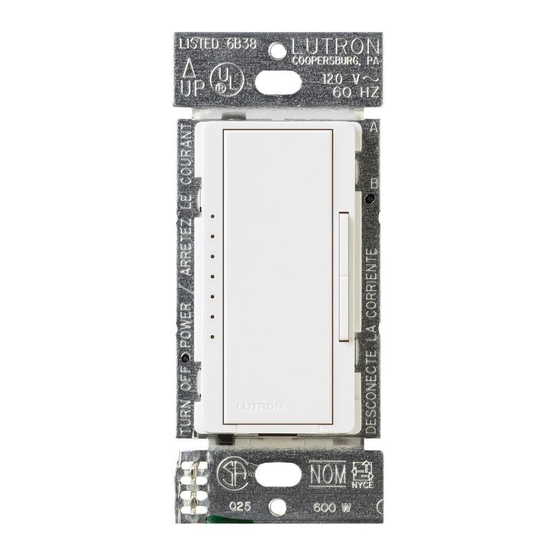 Lutron Electronics CTCL-153PDH-WH Owner's Manual