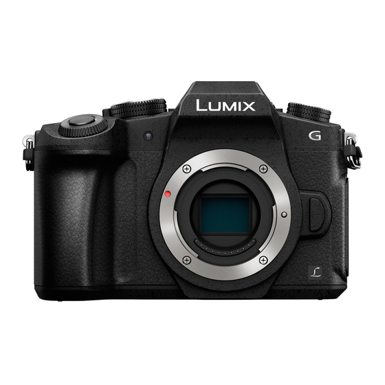 PANASONIC LUMIX DMCG85 OPERATING INSTRUCTIONS FOR ADVANCED FEATURES
