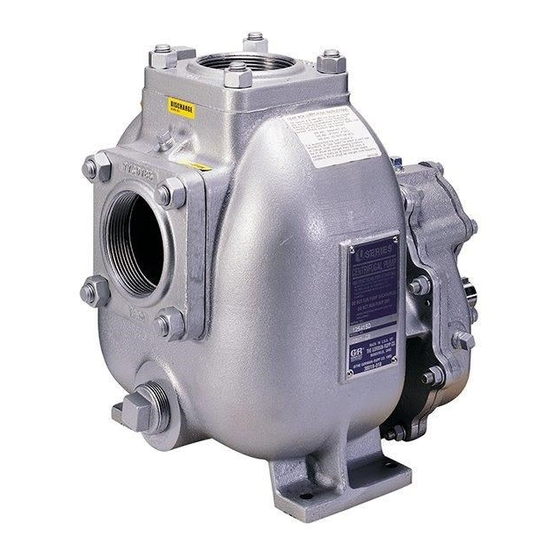 GORMANRUPP PUMPS O SERIES INSTALLATION, OPERATION, AND MAINTENANCE
