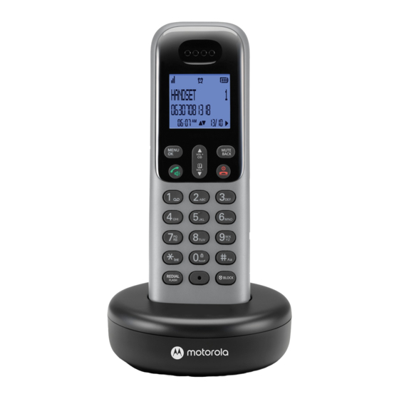 MOTOROLA T601 MANUAL Pdf Download | ManualsLib