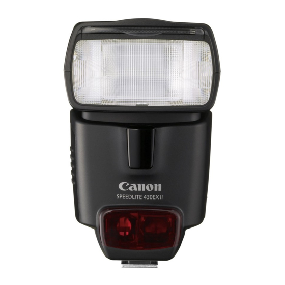 CANON SPEEDLITE 430EX II QUICK MANUAL Pdf Download ManualsLib