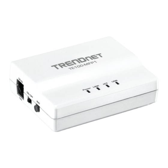 TRENDnet TE100-MFP1 Specifications