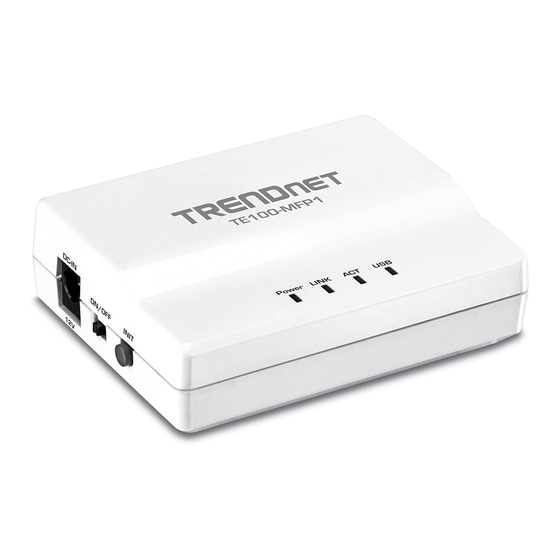 TRENDnet TE100-MFP1 Quick Installation Manual