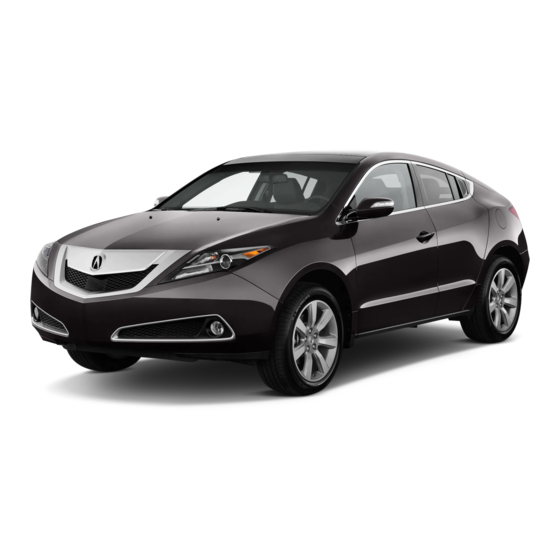 Acura 2012 ZDX Owner's Manual