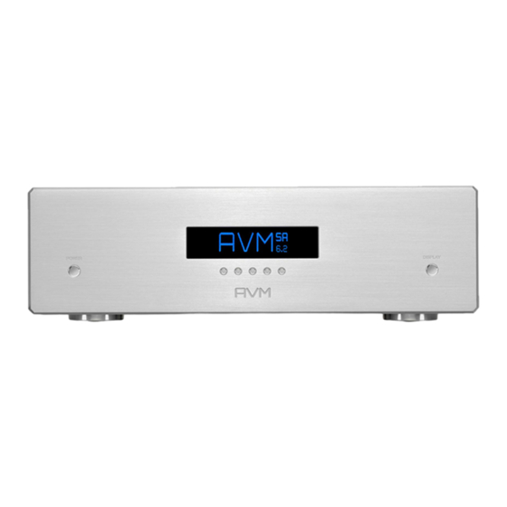 AVM OVATION MA 6.2 Operating Instructions Manual