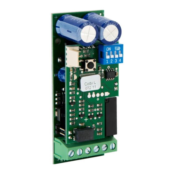 Geba Tronic Cody Light mini Entry Manuals
