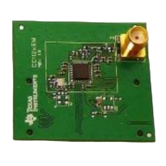 TEXAS INSTRUMENTS CC1175EM QUICK START MANUAL Pdf Download | ManualsLib
