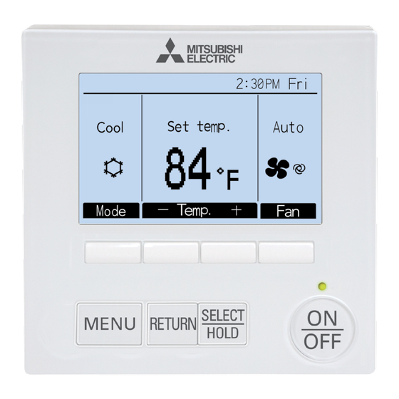 MITSUBISHI ELECTRIC CITY MULTI PAR-40MAAU INSTALLATION MANUAL Pdf ...