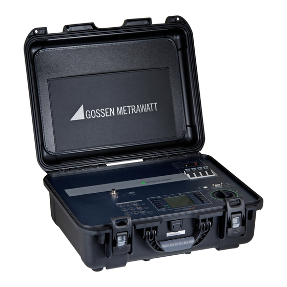 Gossen MetraWatt PROFITEST PRIME Short-Form Operating Instructions