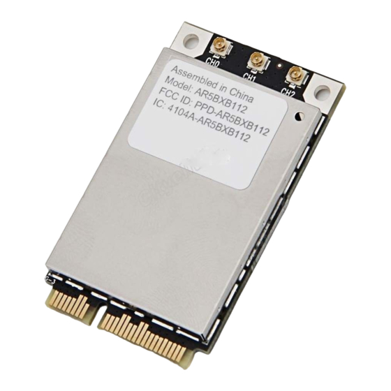 Atheros AR5BXB112 Instructions Manual