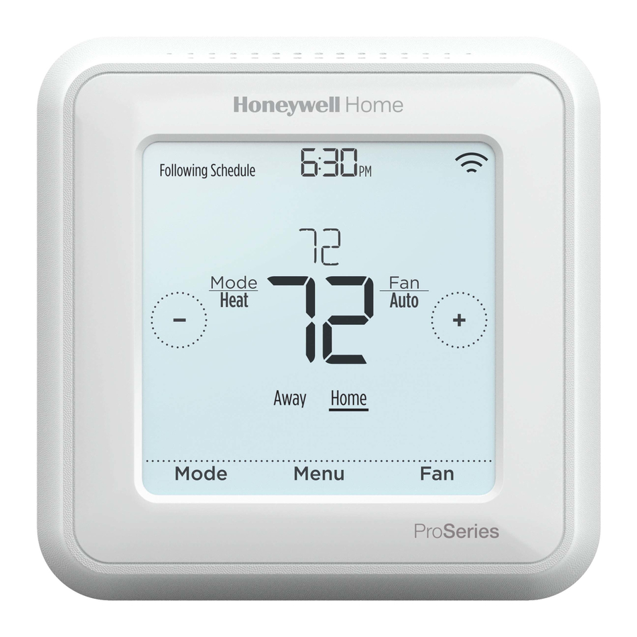 Honeywell Home T6 Pro Z-Wave Manuals