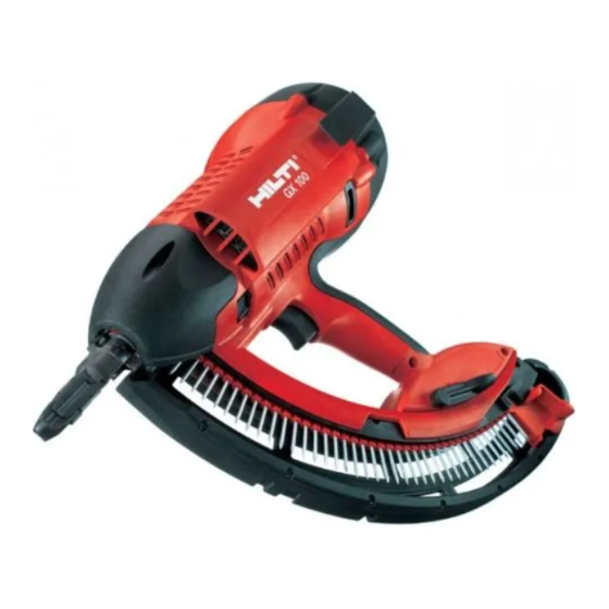 Hilti GX 100 Operating Instructions Manual