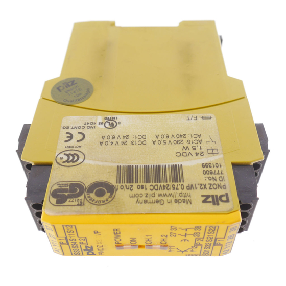 Pilz PNOZ X2.1VP Operating Manual