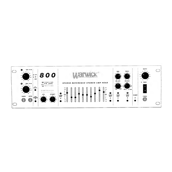 Warwick Wamp 800 Manual