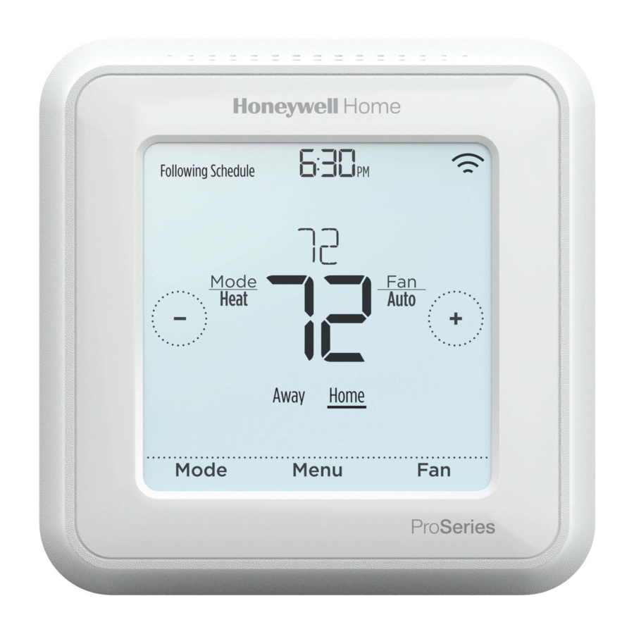 Honeywell Home T6 Pro Z-Wave Manual