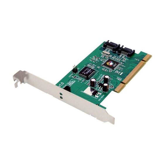 SIIG SATA II-150 PCI RAID Quick Installation Manual