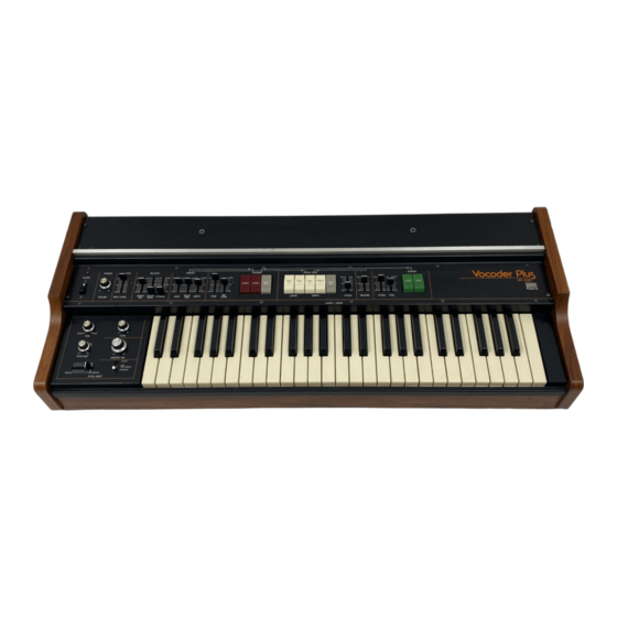 Roland Vocoder Plus VP-330 Owner's Manual
