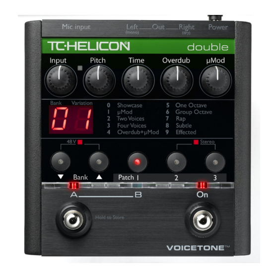TC-Helicon Voicetone Double User Manual