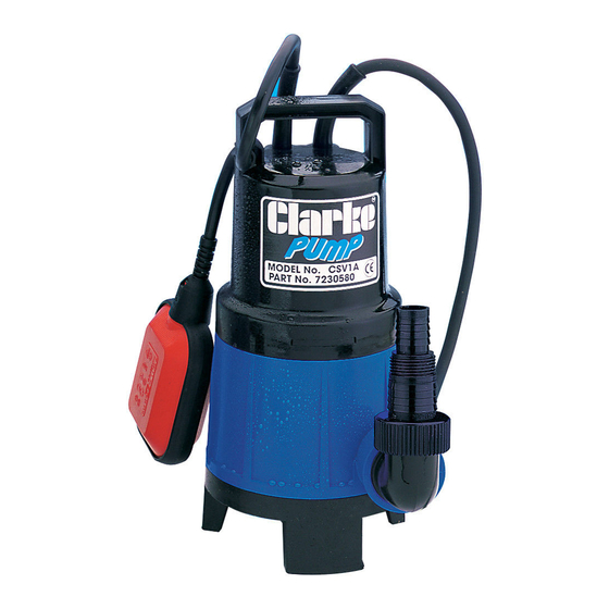 Clarke CSV1A Operation & Maintenance Instructions Manual