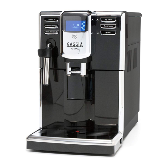 GAGGIA MILANO ANIMA FOCUS RI8760 INSTRUCTION MANUAL Pdf Download