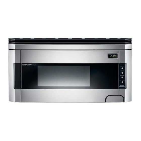 SHARP CAROUSEL R1514TY INSTALLATION INSTRUCTIONS MANUAL Pdf Download