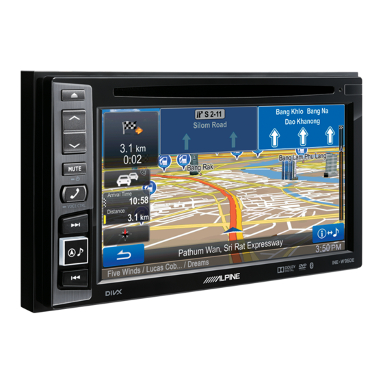 Alpine INE-W960A Owner's Manual