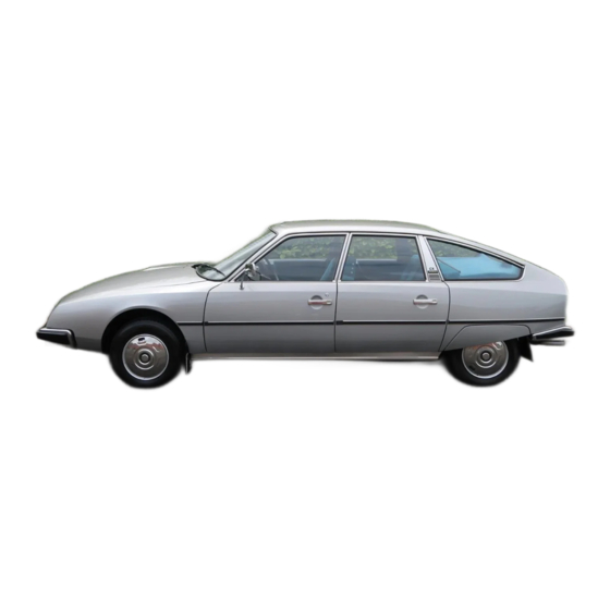 CITROËN CX Series Repair Manual